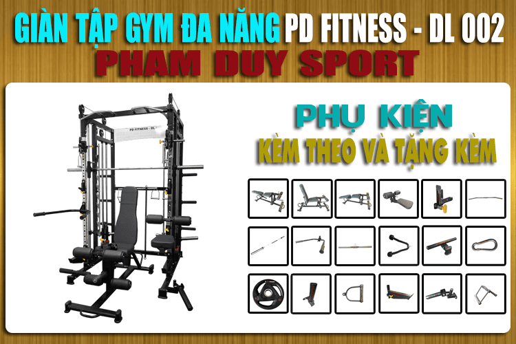 Giàn tạ đa năng PD Fitness - DL 002 Lựa chọn tối ưu nhất cho người tập gym tại nhà