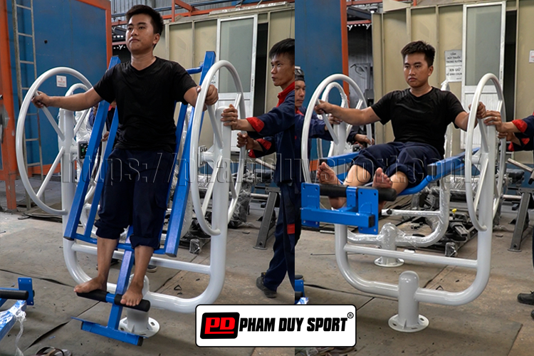 Thiết bị ngoài trời đá bụng trợ lực - Hướng dẫn tập luyện và cách lắp đặt